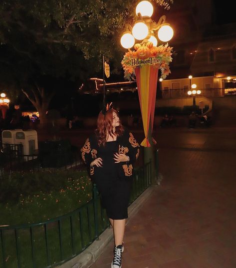 Happy Halloween 🎃 👻 🕷️ 🕸️ Outfit: Cardigan: @smallshopafterall Dress: @target Shoes: @converse Ears: @disneyparks 📸: @the.alt.disney #disneystyle #disneyparks #disneyland #disney #disneygram #disneylifestyle #disneycommunity #disneyoutfit #midsizefashion #disneybound #disneyears #disneyland #mickeypumpkin #disneyhalloween Outfit Cardigan, Target Shoes, Shoes Converse, Halloween Outfit, Disney Halloween, Disney Outfits, Happy Halloween, Disneyland, Converse