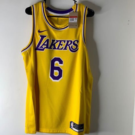 New LeBron James LA Lakers Swingman Jersey #6 Men's Size 48 (BRAND NEW) Chris Webber, Warriors Stephen Curry, Lakers Kobe Bryant, Bulls Shirt, Lakers Kobe, Donovan Mitchell, Adidas Jersey, Nike Brand, Number 6