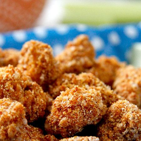 Buffalo-Popcorn-Chicken---pinterest Buffalo Popcorn Chicken, Beef Pockets, Buffalo Popcorn, Buffalo Chicken Nuggets, Baked Popcorn Chicken, Buffalo Dip, Popcorn Chicken Recipe, Creamy Honey, Carlsbad Cravings