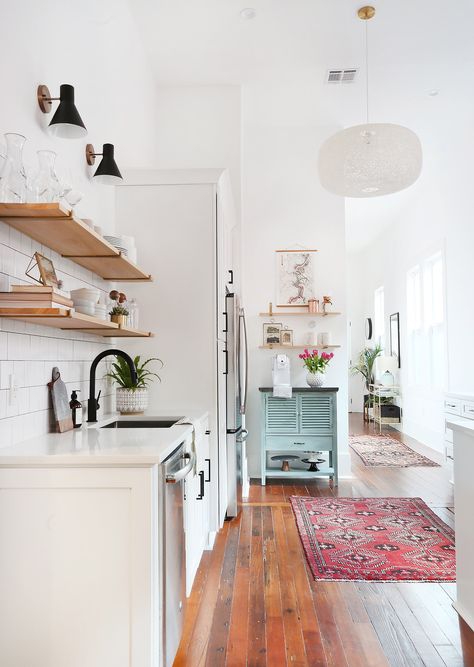 Shotgun House Interior, New Orleans Interior Design, New Orleans Apartment, New Orleans House, House Interior Kitchen, Shotgun House, Beach Bungalow, New Orleans Homes, Cabinetry Design