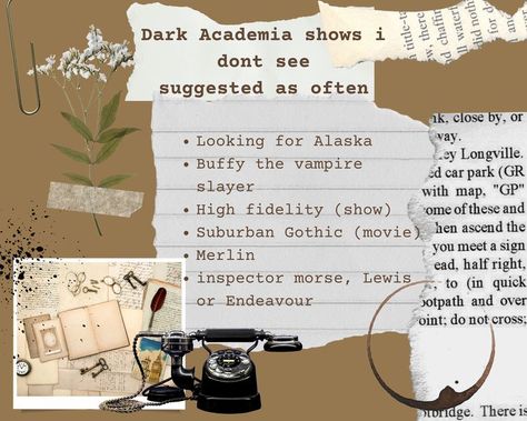 Dark Academia Shows To Watch, Dark Academia Shows, Dark Academia Ideas, Chaotic Aesthetic, Gothic Movies, Suburban Gothic, Inspector Morse, Show Ideas, Detective Shows