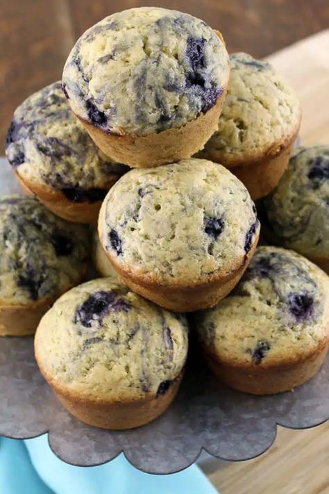 Simple Sourdough Blueberry Muffins - Bramble Wine Cottage One Muffin Recipe, Sourdough Peanut Butter, Sourdough Blueberry Muffins, Sourdough Blueberry, Sourdough Muffins, Simple Sourdough, Honey Oat Bread, Recipe Using Sourdough Starter, Pecan Muffins