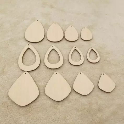 Unfinished Geometric Wooden Earrings Blank Plywood Pendants Dangle Earring Wood Charms For DIY Craft Jewelry Making|Wood DIY Crafts| - AliExpress Wood Charms, Wood Crafts Diy, Craft Jewelry, Diy Crafts Jewelry, Wooden Earrings, How To Make Earrings, Handmade Decorations, Teardrop Earrings, Wood Diy