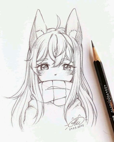 Pencil Drawing, I Hope, Pen, Pencil, Anime, Hair