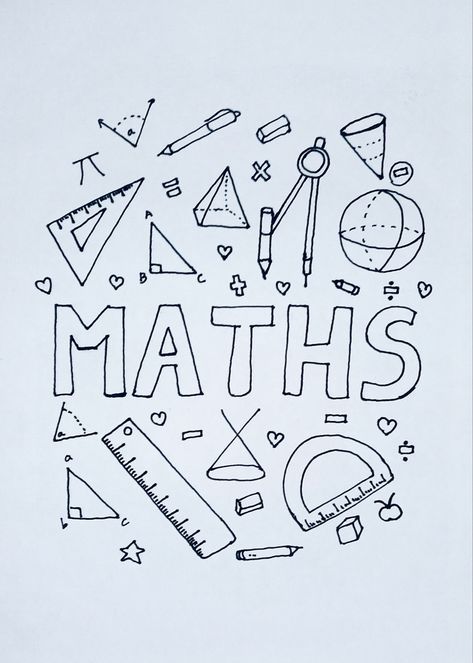 Cover page design ideas Maths Notebook Cover Design, School Book Covers Mathematics, Math Designs Aesthetic, Maths Index Design, Maths Journal Cover Page, Cover Page Ideas Project Maths, Math Drawing Ideas Aesthetic, Math Front Page Aesthetic, Cover Page Of Maths Project