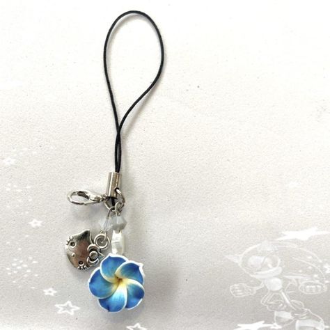 ☆ gyaru phone charm ☆ ~ bright blue hibiscus flower... - Depop Blue Gyaru, Gyaru Phone, Flower Hello Kitty, Blue Hibiscus Flower, Hello Kitty Charm, Blue Hibiscus, Yokai Watch, Hibiscus Flower, J Fashion