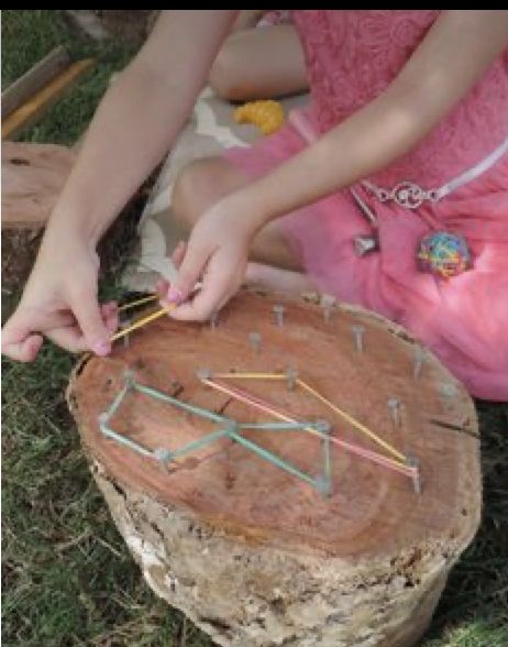 Wood Activities For Preschool, Outdoor Prek Classroom, Outdoor Ideas Preschool, Outdoor Learning Display, Nature Based Home Daycare, Outdoor Nature Classroom, Open Ended Outdoor Play, Outdoor Children Activities, Outdoor Preschool Ideas