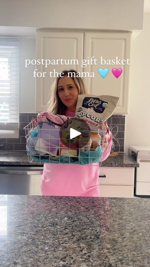 11K views · 2.4K reactions | Postpartum gift basket for my sister🩵 (made this 3 months ago and forgot to post this lol). As a mom who has been postpartum three times, I can’t even tell you how much a little thoughtful gift means to a new mama. 🥹 Often times, I think moms can feel forgotten about. Everyone is so excited about the new baby and of course the mom is pretty much only focused on the new baby with little to no time to herself. But the mama deserves some love and so much support too. 🥰honestly, even just a card with a sweet note letting her know how proud of her you are means the world!! My sister was so thankful for this gift! It was nothing crazy but it made her feel seen & special. Also threw in a DoorDash giftcard🤍 

✨Comment “gift” and I can send what I used and other ide Post Partum Gifts Basket New Moms, Postpartum Basket For Mom, New Mama Gift Basket, Postpartum Basket, Postpartum Gift Basket, Mom Care Package, Postpartum Gift, New Mom Gift Basket, New Mama