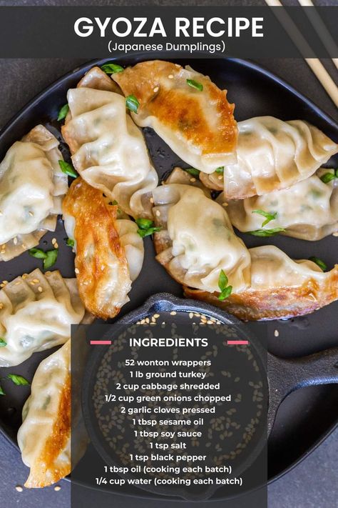 Gyoza Filling, Gyoza Filling Recipes, Turkey And Dumplings, Turkey Stuffing Recipes, Around The World Food, Allergy Free Recipes, Delicious Vegetarian, Asian Cooking, Asian Dishes