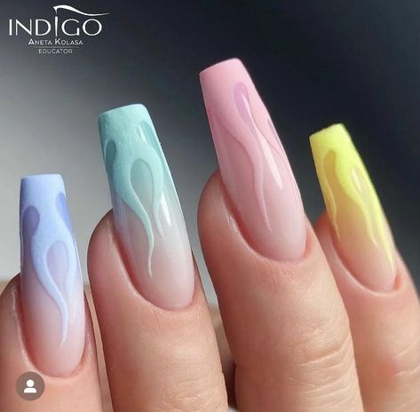 Professional Manicure, Summery Nails, Rainbow Nails, Luxury Nails, Fire Nails, Pretty Acrylic Nails, Chic Nails, Manicure E Pedicure, Best Acrylic Nails