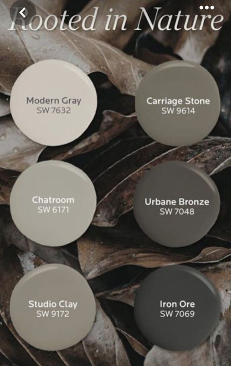 Mega Greige, Slate Floor, Greige Paint Colors, Greige Paint, Interior Color Schemes, Slate Flooring, Iron Ore, Grey Paint Colors, Living Room Colors