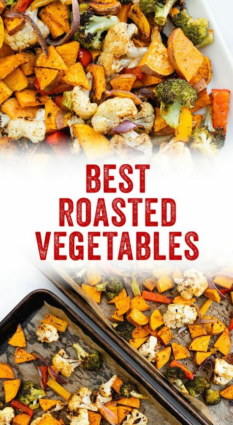 Here's how to roast vegetables with the best seasoning blend! These epic roasted vegetables fill two sheet pans and take 30 minutes to roast. #roasted #vegetables #howto #healthy #sidedish Grilling Vegetarian, Skewers Fruit, How To Roast Vegetables, Best Roasted Vegetables, Seasoned Vegetables, Vegetarian Grilling, Roast Vegetables, A Couple Cooks, Summer Barbeque