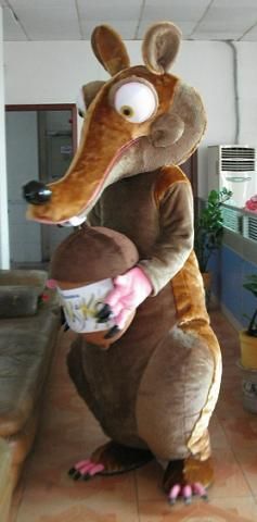 Ice Age Squirrel Scrat Mascot Costume for Adult Age Group : Adults. Gender : Unisex. Type : Cartoon Costume. Material : 100% Polyester. Technics : Handmade. Size : L. materials: : quality new plush,fur. Age Group: : Adults. quality: : top quality mascot costume. Ex-work price: : USD 250-400. discount: : we offer discount for mutilple pieces order. The ice age squirrel scrat costume is for person about 1.8m to wear it is made with EVA foam and plush fabric. Inside ice age squirrel scrat costum Ice Age Costume, Ice Age Squirrel, Squirrel Mascot, Dinosaur Suit, Squirrel Costume, Inflatable Dinosaur Costume, Alien Halloween, Dinosaur Outfit, Character Mascot