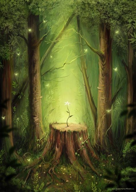 Forest Drawing, Storybook Art, Beautiful Night Images, Fantasy Forest, Fantasy Paintings, Fantasy Art Landscapes, Magical Forest, Art Inspiration Painting, Dreamy Art