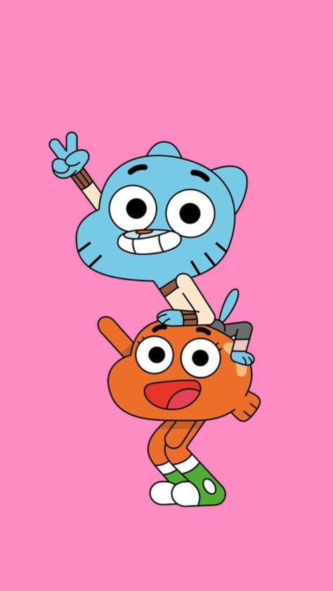 Cartoon Drawing Collage, Gambol And Darwin, Gumball Painting, Darwin Y Gumball, Gumball Drawing, Amazing World Of Gumball Wallpapers, Gumball Aesthetic, Amazing World Of Gumball Art, Gumball Wallpaper