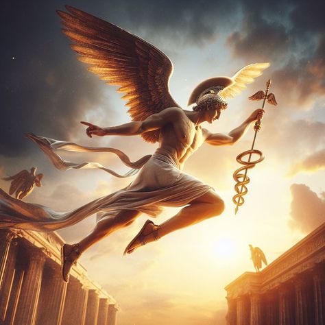 Hermes God Of Speed, Hermes Messenger God, Talaria Hermes, Hermes Greek God Art, Hermes Art Greek Mythology, Hermes God Mythology, Hermes God Art, Hermes Helmet, Hermes Wings