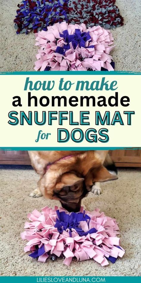 This snuffle mat diy is a great project to make for your dog. Snuffle mats are a good way to provide your dog with some mental stimulation during the day. Make this washable snuffle mat for dogs today and see how your dog enjoys it. Snuffle Mat Diy, Diy Dog Blankets, Dog Agility Course Diy, Snuffle Mat For Dogs, Dog Toys For Boredom, Homemade Dog Toys, Brain Games For Dogs, Diy Pet Toys, Dog Minding