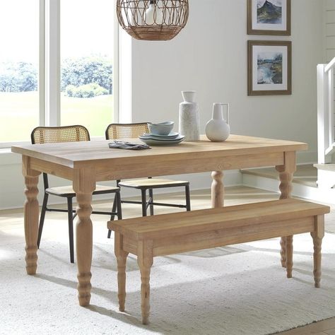 Grain Wood Furniture Valerie 63-inch Solid Wood Dining Table - Bed Bath & Beyond - 20603162 Farmhouse Dining Room Table Decor, Carolina Farmhouse, Lake House Furniture, Dining Table With Leaf, Farmhouse Dining Room Table, Rustic Modern Farmhouse, Table Bed, Modern Farmhouse Design, Farmhouse Dining Table