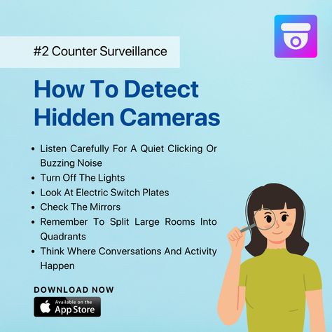 Counter Surveillance: How To Detect Hidden Cameras 📸📸📲📲 #spycamera #spycam #hiddencamera #surveillance #spycameras #hiddencameras Counter Surveillance, Security Camera Hidden, Spy Cam, Spy Camera, Hidden Camera, Security Cameras, Security Cameras For Home, Life Tips, Security Camera