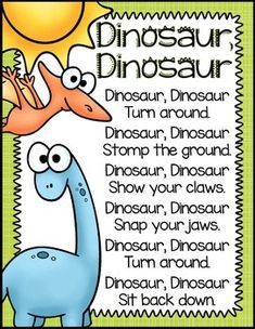 Dinosaur Lesson, Dinosaur Theme Preschool, Dinosaur Activities Preschool, Dinosaurs Preschool, Kindergarten Songs, Classroom Songs, Songs For Toddlers, School Songs, Preschool Music