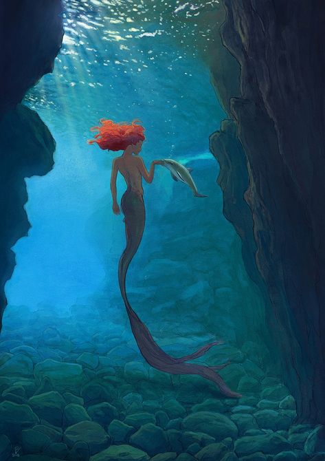 ArtStation - MerMay-2018-Baby Dolphin, Vladislav Pantic Baby Dolphin, Baby Dolphins, Mermaid Artwork, Baby Kostüm, Siren Mermaid, Mermaid Swimming, Mermaid Fairy, Mermaid Drawings, Mermaid Pictures