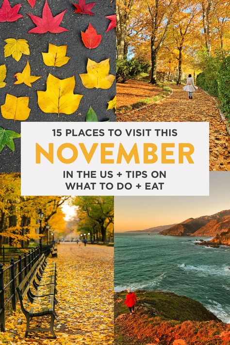 Best Places To Visit In November In Us, November Vacations In The Us, November Travel Destinations In Us, Best Places To Visit In November, Halloween Usa, Usa Places To Visit, Vacations In The Us, Places In Usa, Cheap Places To Travel