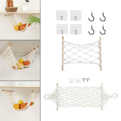 Vegetable Hammock, Fruit Hanger, Fruit Hammock, Bread Banana, Fruit Or Vegetable, Diy Hammock, Potato Onion, Hanging Hammock, Potato Bread