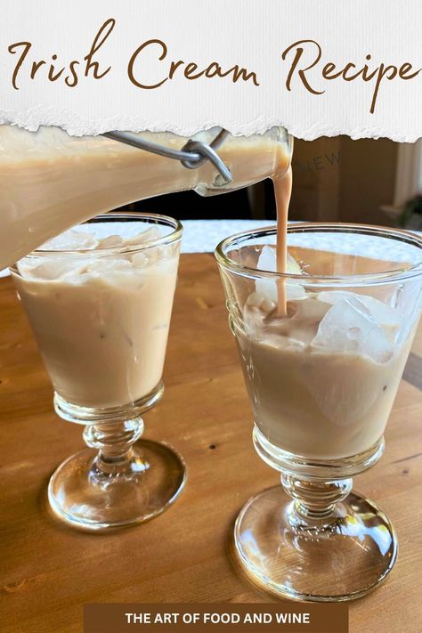 Irish cream is amazingly quick and easy recipe takes just 5-minutes and makes a delicious Homemade Irish Cream. Everyone will love it! Serve over ice or add it to your coffee for a fantastic cozy drink. #irishcream #homemadeirishcream #homemadebaileys #irishcreamdrinks #liqueur #homemadeliqueur #holidaydrinks #holidaycoffeedrinks #coffeedrinks #cocktails #afterdinnerdrinks Irish Cream Drinks, Holiday Coffee Drinks, Homemade Baileys Irish Cream, Irish Cream Recipe, Homemade Baileys, Homemade Irish Cream, Whiskey Cream, Homemade Liquor, Liquor Recipes