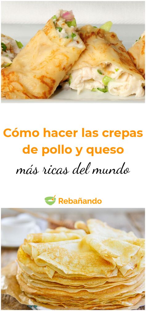 Tortilla Crepes, Chicken Crepes, Sweet Crepes, Deli Food, Crepe Recipes, Pudding Recipes, Yum Yum Chicken, Tortillas, Flan