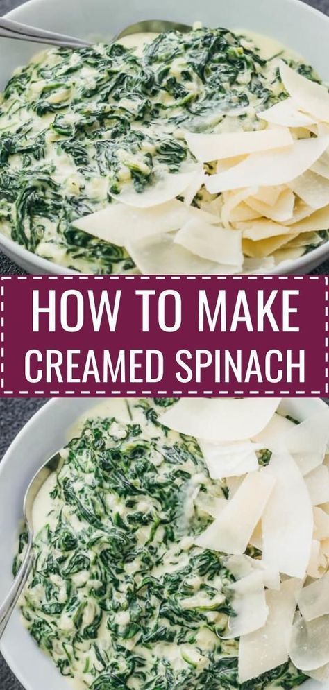 Easy Creamed Spinach, Keto Creamed Spinach, Spinach Side Dish, Atkins Induction, Lunch Foods, Thanksgiving Food Sides, Keto Diets, Plat Simple, Thanksgiving Recipes Side Dishes