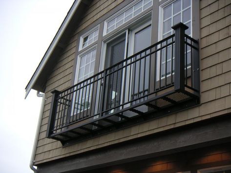 Bolt on Balconies - RailPro Balcony Railing Planters, Fence Balcony, Iron Balcony Railing, Paris Balcony, Juliette Balcony, French Balcony, Juliet Balcony, Iron Railings, House Balcony