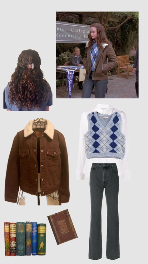 Rory Gilmore Outfit #outfitinspo #rorygilmoreaesthetic #rorygilmore #gilmoregirls #outfit Rory Gilmore Style, Outfit Shuffles, Estilo Rory Gilmore, Gilmore Girls Outfits, Downtown Outfits, Rory Gilmore, Fall Fits, Cute Fall Outfits, Girls Wardrobe