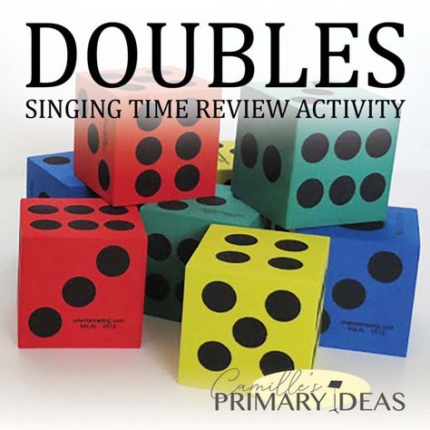 Doubles Singing Time Review Activity - Singing Time Ideas | LDS | Camille's Primary Ideas Singing Time Dice Game, Fall Primary Singing Time, Summer Singing Time Ideas, Lds Singing Time Review Games, Primary Singing Time 2023, Primary Song Review Games, Primary Singing Time Review Games, Primary Music Ideas Singing Time, Primary Singing Time Games