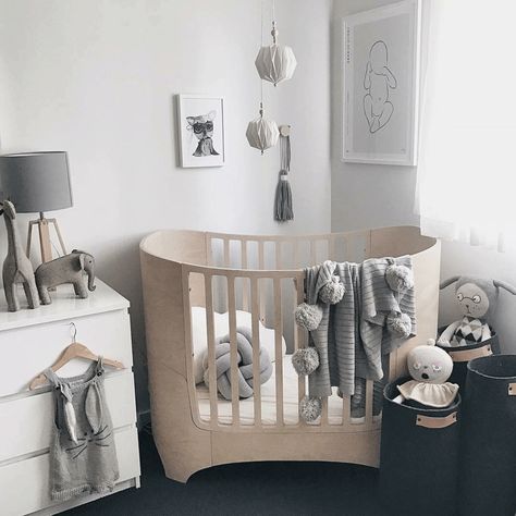 Louis' Playful Scandinavian Styled Toddler's Room Hygge Nursery, Leander Cot, Next To Me Crib, Sibling Room, Nursery Rooms, Minimalist Nursery, Boy Girl Room, Boys Rooms, Baby Room Design