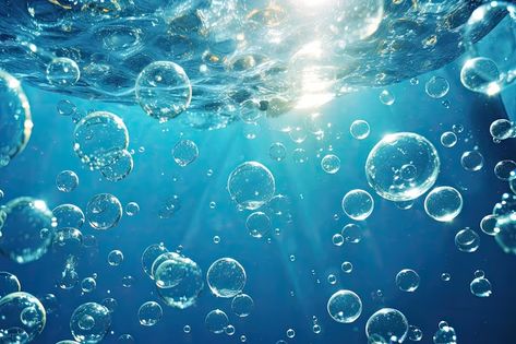 Underwater Background Wallpapers, Bubbles Underwater, References Photos, Underwater Bubbles, Blue Bg, Bubbles Photography, Fridge Wrap, Underwater Wallpaper, Underwater Background