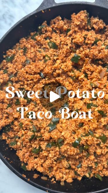 11K likes, 172 comments - chef_jackieb on April 3, 2023: "What could I eat every night?! This sweet potato taco boat! Follow @chef_jackieb for the simplest weeknight dinner ideas! Recipe below! Sweet potato taco boat 1 sweet potato (baked at 400 for one hour) 1TB olive oil 1# ground turkey 1 white onion, chopped 1 poblano pepper, chopped 1 TB Mexican spice blend 2 TB tomato paste 1/2C tomato purée 1 TB brown sugar 1/2C water Salt & pepper, to taste To serve: Grated white cheddar, Pico de gallo Mexican Spice Blend, Sweet Potato Baked, Mexican Spice, Taco Boats, Weeknight Dinner Ideas, Potato Baked, Potato Boats, Poblano Pepper, Sweet Potato Tacos