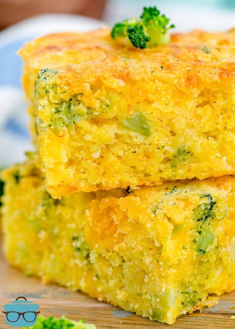 Broccoli Cheese Cornbread - The Country Cook Broccoli Cheddar Cornbread, Brocolli Cornbread, Broccoli Cornbread Recipe Jiffy, Broccoli Cornbread Recipe, Broccoli Cheese Cornbread, Brocoli And Cheese, Broccoli Cornbread, Cheese Cornbread, Jiffy Cornbread Recipes