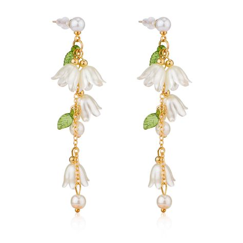 PRICES MAY VARY. Package Content: You will receive 1 pair of lily of the valley earrings, which can meet your daily matching needs. Product Material: Flower earrings are made of great quality alloy, which is reliable, sturdy, easy to wear, not easy to break, easy to match and long-lasting. Product Size: The length of the floral earrings are measured about 7cm/2.76 inch. Suitable size will meet your needs. Beautiful Earrings: Dangle earrings are designed lily of the valley, pearls and leaves, whi Emerald Dangle Earrings, Floral Wedding Earrings, Lily Of The Valley Earrings, Flower Earrings Dangle, Fairy Earrings, Jewelry For Girls, Leaf Flower, Bird Earrings, Fairy Core