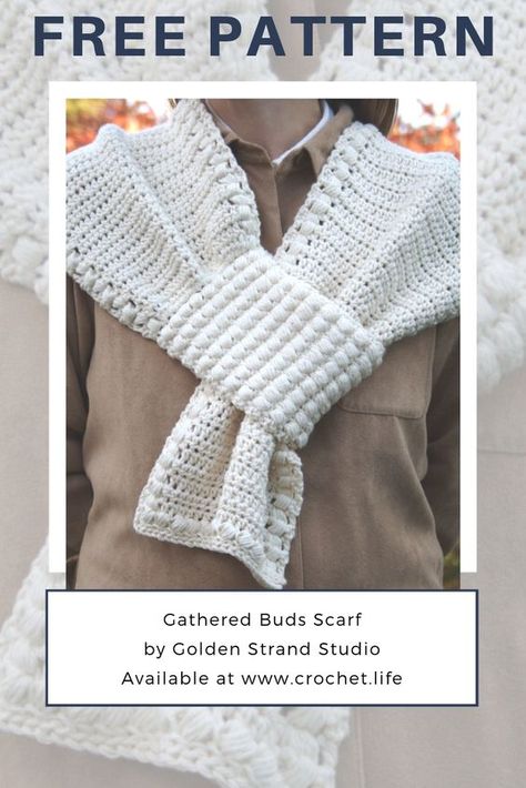 Crochet Shell Scarf, Crochet Scarf Ideas, Easy Crochet Scarf Pattern, Crochet Hat Ideas, Easy Crochet Scarf, Simple Scarf Crochet Pattern, Crochet Cowl Free Pattern, Super Scarf, Crochet Scarf Pattern