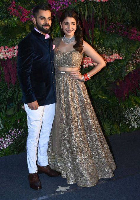 Virat Kohli and Anushka Sharma Wedding & Reception Photos | Wedlockindia.com Wedding Reception Dress Indian, Reception Dress Indian, Engagement Dress For Groom, Private Ceremony, Virat Kohli And Anushka, Sabyasachi Bridal, Reception Outfits, Virat And Anushka, Groom Dress Men