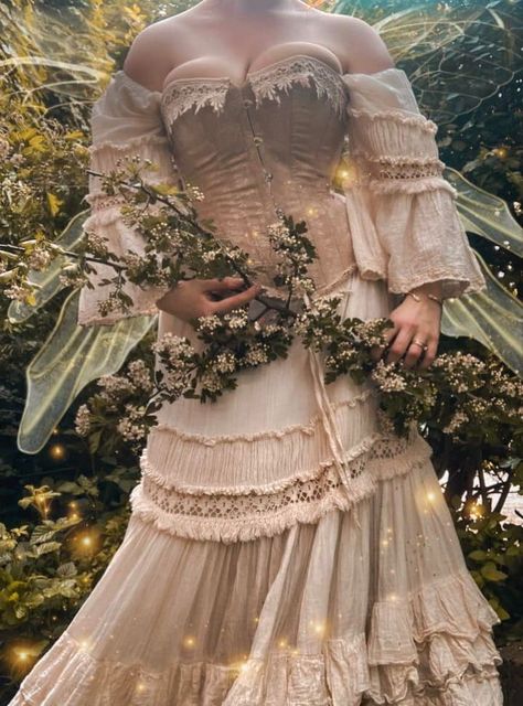 Beltane Outfit, Beltane Wedding, Cottagecore Dress, Fairycore Cottagecore, Beltane, Writing Inspiration, Wedding Dresses, Dresses, Clothes