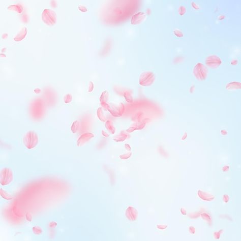 Photo sakura petals falling down. romant... | Premium Photo #Freepik #photo #falling-petals #rose-petals #flower-petals #petals Flower Petal Background, Sakura Petals Falling, Falling Flower Petals, Rose Petals Falling, Floating Petals, Petals Falling, Sakura Petals, Falling Petals, Background Love