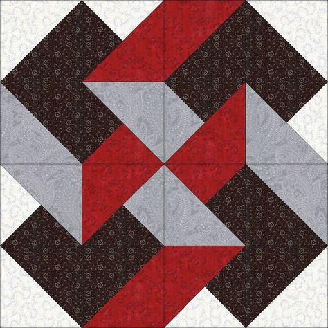 Free Barn Quilt Patterns, Block Foundation, Optical Illusion Quilts, Projek Menjahit, Big Block Quilts, 3d Quilts, Quilt Modernen, Quilt Block Patterns Free, Quilt Square Patterns