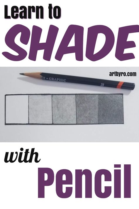 Learn to shade with pencil. Art tutorials for beginners of all ages. Step by step drawing exercises with pictures. #arteducation #drawing How To Practice Shading, Graphite Shading Techniques, Pencil Shading Art For Beginners, Learn How To Shade Drawings, Shading Exercises Pencil, How To Shade Objects, Step By Step Drawing For Beginners Pencil Learning, Sketching Exercises For Beginners, Drawing Pencils Guide