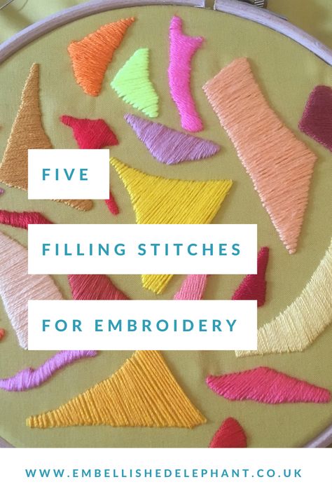 Embroidery Stitches Satin Stitch, Simple Stitch Embroidery, Filling In Embroidery, Different Hand Embroidery Stitches, Embroidery Fill In Stitches, Embroidery Stitch For Filling, Embroidery To Fill Space, Otomi Embroidery Tutorial, How To Fill In Embroidery Stitches