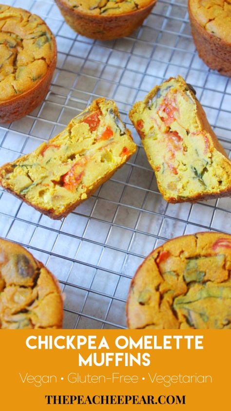 Chickpea Bread, Omelette Muffins, Chickpea Omelette, Baked Omelette, Breakfast Vegetarian, School Meal, Yeast Recipes, Lunch Options, Clean Foods