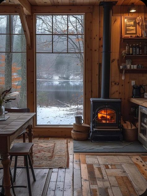 Lake Ideas, Winter Retreat, Small Cabin, Cabins And Cottages, Cabin Life, Dream House Interior, Cozy Cabin, House Goals, Cabin Homes