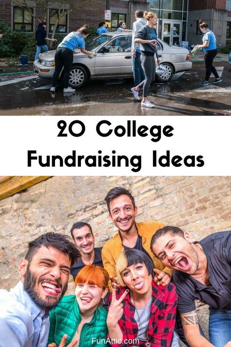 20 College Fundraising Ideas. Visit FunAttic.com for more college fundraising ideas that will help any college club earn money for trips, donations, and equipment. Fundraiser Ideas For College Students, Frat Fundraising Ideas, Fundraising Ideas For College Students, Fundraiser Ideas College, Greek Life Fundraising Ideas, College Fundraising Ideas Sorority, Fundraising Ideas For College Clubs, Fundraising Ideas College Clubs, College Club Fair Table Ideas