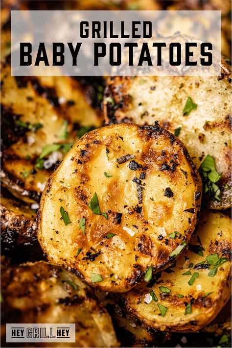 Baby Potatoes On The Grill, Roasted Potatoes On Grill, Grilled Baby Potatoes, Red Skin Potatoes Recipe, Golden Potato Recipes, Small Potatoes Recipe, Boiled Baby Potatoes, Baby Potato Recipes, Hey Grill Hey