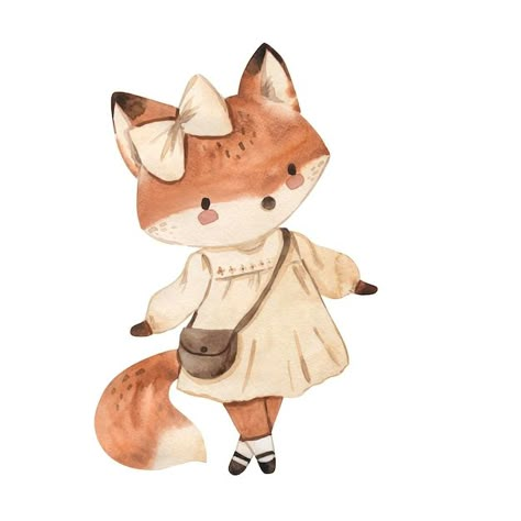 Download this Premium Vector about Watercolor fox illustration for kids, and discover more than 15 Million Professional Graphic Resources on Freepik Watercolour Woodland Animals, Fox Drawing Cute, Cute Drawing Animals, Freepik Illustration, Cute Fox Illustration, Foxes Illustration, Cute Fox Art, Forest Animals Illustration, Kid Drawing